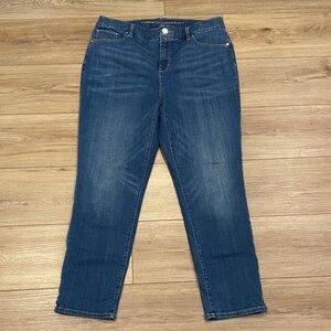 Chico's So Slimming Girlfriend Dark Blue Ankle Jeans 1.5 Misses 10